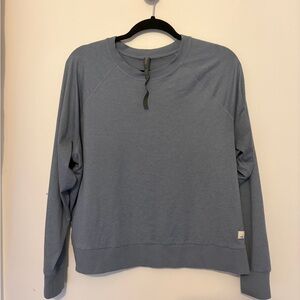 Vuori Long Sleeve Halo Crew in Flint Heather (size large)